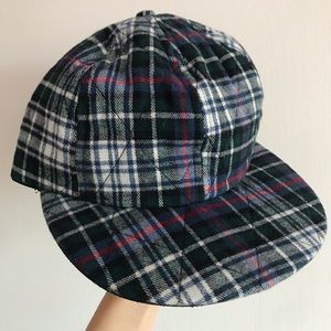NWOT American apparel flannel plaid hat cap